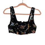 Nasty Gal Black Sequin Star Print Top- Size 0 (sold out online, we have matching skirt)