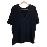 Anrabess Black Oversized Reversible Top Biker Short Set- Size S (sold as set)