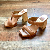 Dolce Vita Light Brown Snakeskin Double Strap Block Heels- Size 7 (sold out online)