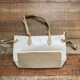 No Brand Cream Faux Leather Tote Bag (see notes)