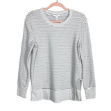 Daily Ritual Striped Sweatshirt Side Slits Top- Size S