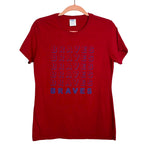 Port & Company Red Braves Tee - Size S