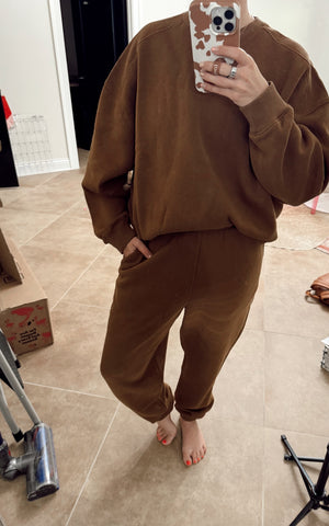Nuuds Brown Joggers - Size S (Inseam 26" - We Have Matching Top!)