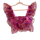 Buddy Love Pink Ruffle Sleeve Top- Size S