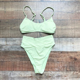 Offline by Aerie Neon Green Crossover Front Cheeky Bikini Bottoms- Size S (we have matching top)