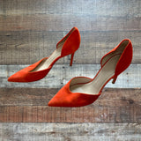 Marc Fisher Orange Suede Stilettos- Size 8.5 (see notes)