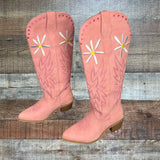 Pink Lily x Krista Horton Pink Embroidered Flower Cowgirl Boots- Size 8 (BRAND NEW, sold out online!)