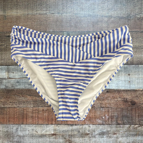 Time And Tru White/Blue Cross Waist Swim Bottom - Size S(4-6) (We Have Matching Top!)