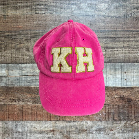 No Brand Pink "KH" Hat