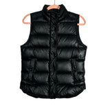 J. Crew Black with Faint Checkered Pattern Waterfowl Down Puffer Vest- Size XS