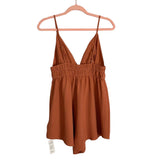 Cupshe Brick Tie Front Romper NWT- Size M (sold out online)