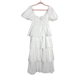 Show Me Your Mumu White Ruffle Tiered Smocked Back Dress- Size XL (sold out online)
