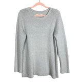 LOFT Light Gray Blue Open Knit Sweater- Size L (see notes)