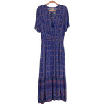 Knox Rose Purple Printed Front Tassel Tie Dress- Size M (sold out online)