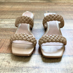 LINEA Paolo Beige Braided Double Strap Sandals- Size 9 (sold out online)