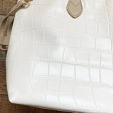 No Brand Cream Faux Leather Tote Bag (see notes)
