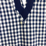 Sail to Sable Navy and White Checkered Dress- Size XXXL (see notes)