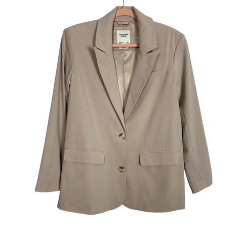 Abercrombie & Fitch Beige Boyfriend Blazer - Size S