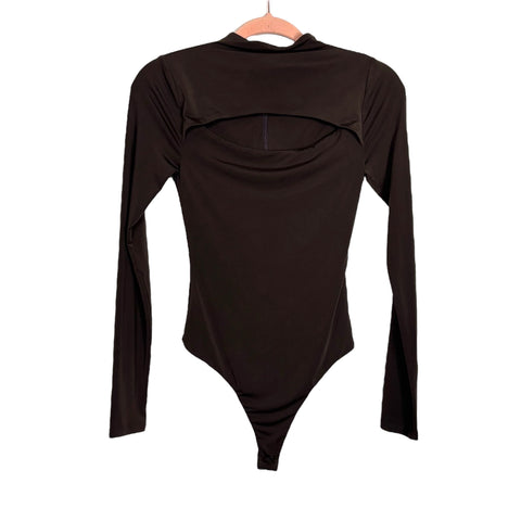 Lovers and Friends Brown Cut Out Bodysuit - Size XS