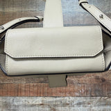 GANNI Cream with Green Marble Buckle Leather Micro Crossbody (see notes)