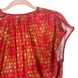 Free People Red Printed Drawstring Waist Skirt and Top Set NWT- Size XS