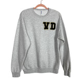 Jerzees Grey VD Patch Crewneck Sweatshirt - Size M