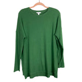 Time and Tru Forest Green Ribbed V-Neck Tunic Top- Size S (Sold Out Online)