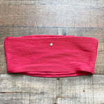 Sea Folly Red Ribbed Bandeau Top- Size 8 (US 4) (we have matching bottoms)