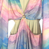 Show Me Your Mumu Pastel Front and Side Cutout Dress- Size XL