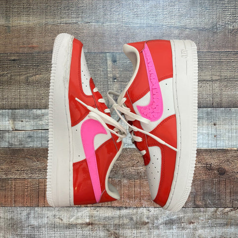 Pre-Owned Nike Air Force 1 Valentine's Day Sneakers- Size Boys 7Y (LIKE NEW, fit like W 8.5/9)