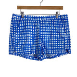 Lilly Pulitzer Blue/White Checkered Pull On Shorts- Size M