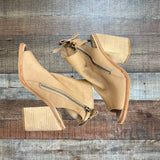 Dolce Vita Leather Peep Toe Slingback Booties- Size 8 (see notes)