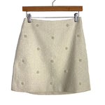Loft Ivory Tweed with Pearl Detail Shift Skirt NWT- Size 00