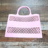 No Brand Blush with Removable Shoulder Strap Plastic Handbag
