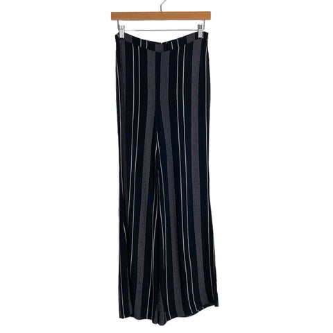 MNG Suit Black/White Stripe Wide Leg Pants- Size 2 (Inseam 29”)