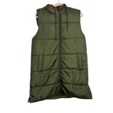 Zella Green Hooded Side Snap Puffer Vest- Size M (see notes)