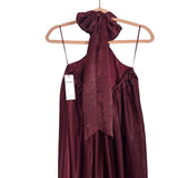 Red Dress AURA Halter Tie Side Slit Dress NWT- Size S