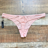 Lounge Peach Satin Lace Louise Thong NWT- Size XL