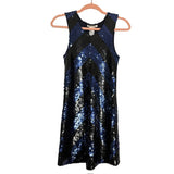 Alice + Olivia Blue and Black Sequin Dress- Size S