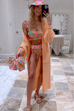 Show Me Your Mumu Barbie Pinks and Greens Ruffle Bikini Tops- Size S (sold out online, we have matching bottoms, see notes)
