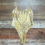No Brand (Maaji) Tan Printed One Piece- Size ~S (no size, fits like S)