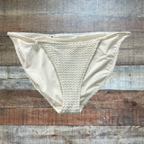 Aerie White Knit Overlay Bikini Bottoms- Size S (see notes)