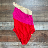 Summersalt Color Block One Shoulder Swimsuit - Size 8