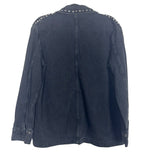 ZARA Black Studded Denim Jacket- Size M