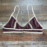 No Brand (ELE SWIMS) Purple and White Trim Bikini Top- Size S (we have matching bottoms)