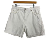 ZARA White Denim Shorts- Size 10 (see notes)
