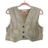 Vestique Tan Washed Vest - Size S