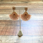 The Palmetto Earrings in Light Pink (New in Bag)