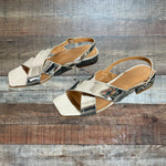 Maeve Metallic Silver Sandals- Size 40/US 9