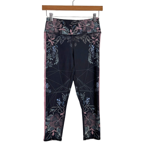 Evolution and Creation Active Floral Cropped Leggings- Size S (Inseam 21”)